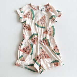 Baby Gap Romper Shorts Watermelon Print Little Girls 4 Toddler